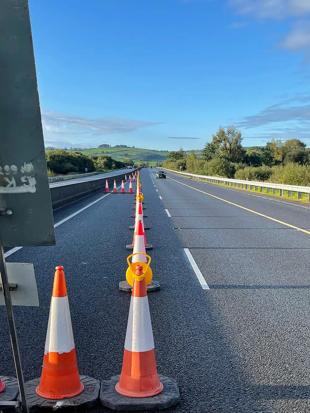 Traffic management on a live roadway